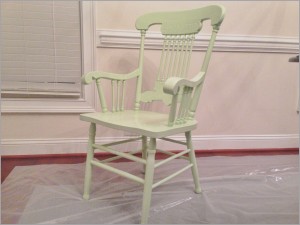 ugly oak refurb mint painted chair finished product