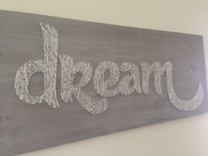 diy wall art dining room piece dream board made with template wood nails embroidery floss